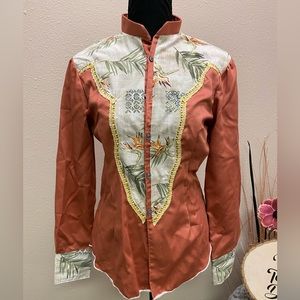 Vintage Handmade 70s western blouse. Sz Small